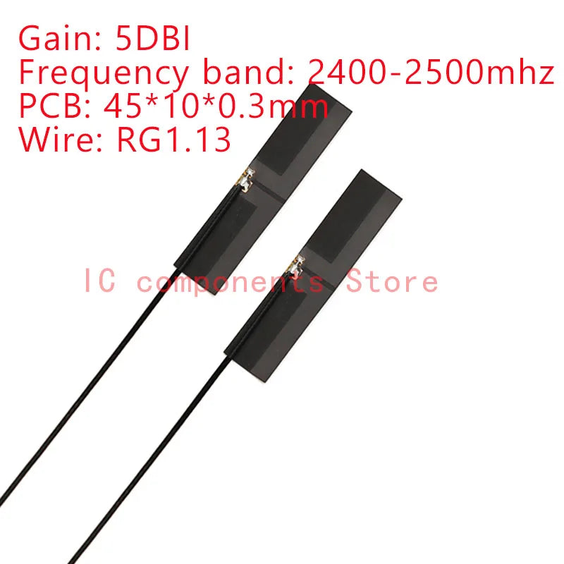 5PCS 2.4Ghz 4G 5G WIFI Internal Antenna FPC PCB 5dBi 8dBi IPX Connector Solder Omni Buletooth Antenna 3dBi IEEE b/g/n WLAN