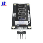 TM1637 0.36" 4 Bit Digital Tube LED Display 7 Segments Clock Module Red Green Blue Yellow White LED Board with Pin for Arduino