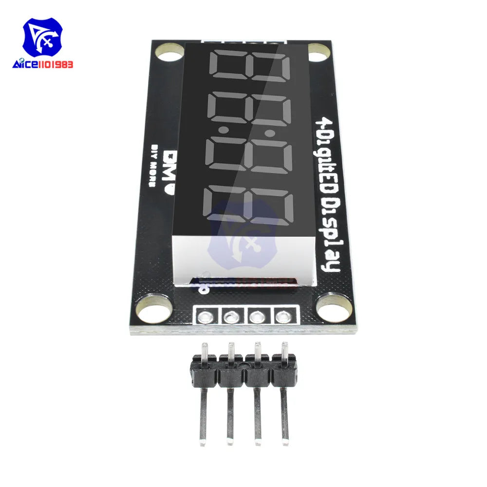 TM1637 0.36" 4 Bit Digital Tube LED Display 7 Segments Clock Module Red Green Blue Yellow White LED Board with Pin for Arduino
