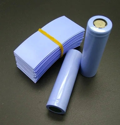 100pcs 18650 Battery Wrap Sleeve Heat Shrink Shrinkable Tube Insulated Multicolor Battery Skin PVC FilmTape Protector Cover Pipe