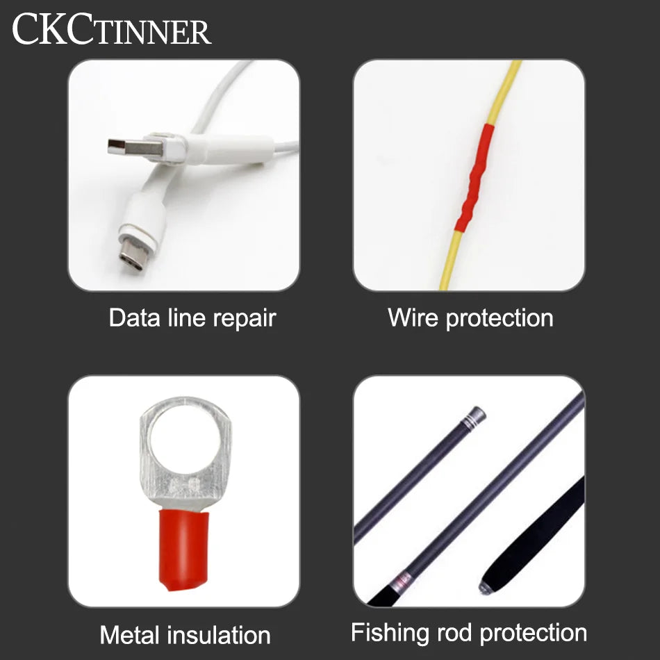 Transparent 3: 1  1 m / lot heat shrink tube with double wall glue tube diameter 1.6 / 2.4 / 3.2 / 4.8 / 6.4 / 7.9 / 9.5 / 12.7m