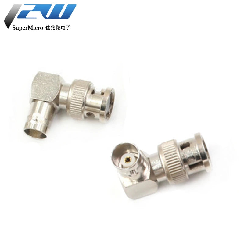 RF Coaxial Cable Adapter L-shaped BNC Male to Female 90 Degree Right Angle Connector 4.