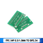 Double Side 0.5mm 1mm 6 8 10 12 20 40 50 60 Pin to DIP 2.54mm FPC/FFC SMT Adapter Socket Plate PCB Board Connector DIY KIT