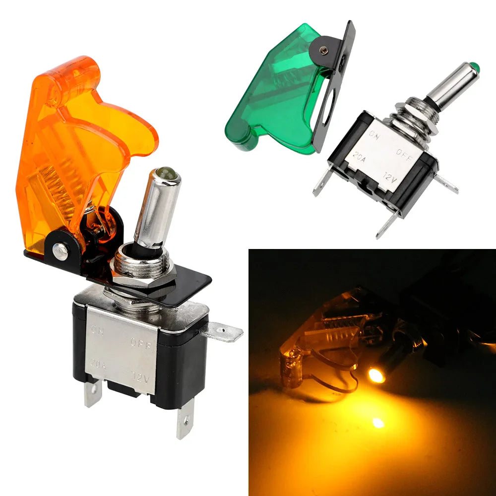 12V SPST Toggle Rocker Switch LED Light for Ignitions Boost Marine Boat Racing Car Switch Light Toggle Truck Trailer Accessories
