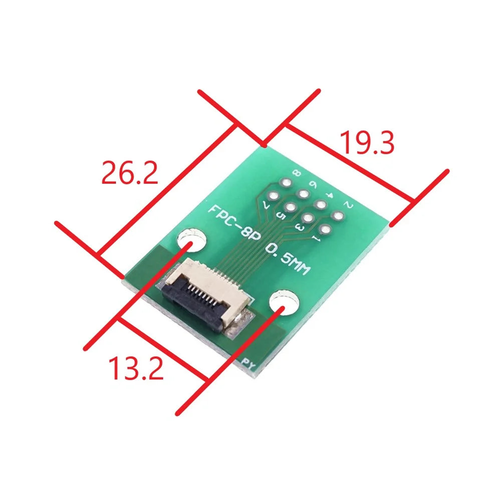 2 Pcs FPC FFC Cable 4 6 8 10 12 15 20 24 30 40 50 60 PIN 0.5 Mm Cable PCB Adapter to 2.54 Mm 1 Inch Pitch Through Hole PCB