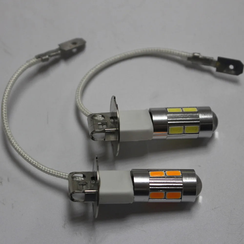 2PCS/Set Car Light H3 LED High Power LED Fog Light Day Running Light Bulb 10SMD 5630 5730 Super Bright LED Auto Bulb