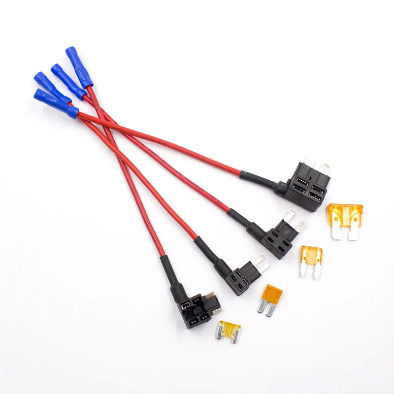 4PCS Car Vehicle Circuit Fuse Tap Adapter Blade Standard Low Profit Mini Micro ATM ATC APM Add-A-Circuit Holder 12-24v