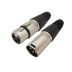 10Pcs XLR 3Pin Male Female Microphone Audio Cable Wire Connector Cable Plug Terminals for Mic Solder Connector