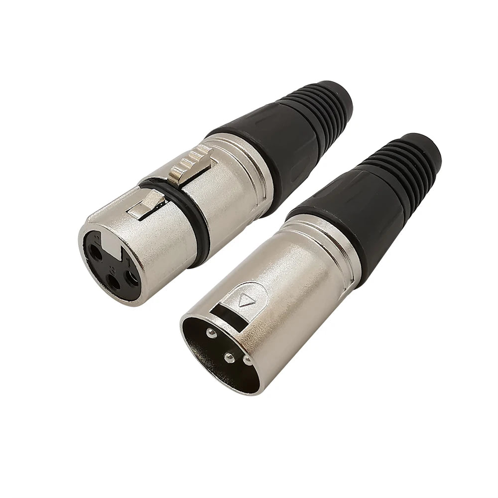 10Pcs XLR 3Pin Male Female Microphone Audio Cable Wire Connector Cable Plug Terminals for Mic Solder Connector
