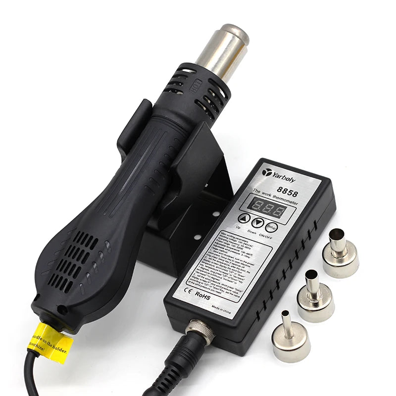 8858 Hot Air Gun Micro Rework Soldering Station LED Digital Hair Dryer Soldering For Cell-phone BGA SMD PCB IC Repair Tools