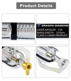 40W-45W Co2 Laser Tube Metal Head Glass Pipe Length 800mm Lamp Diameter 50mm High Power For CO2 Laser Engraving Cutting Machine