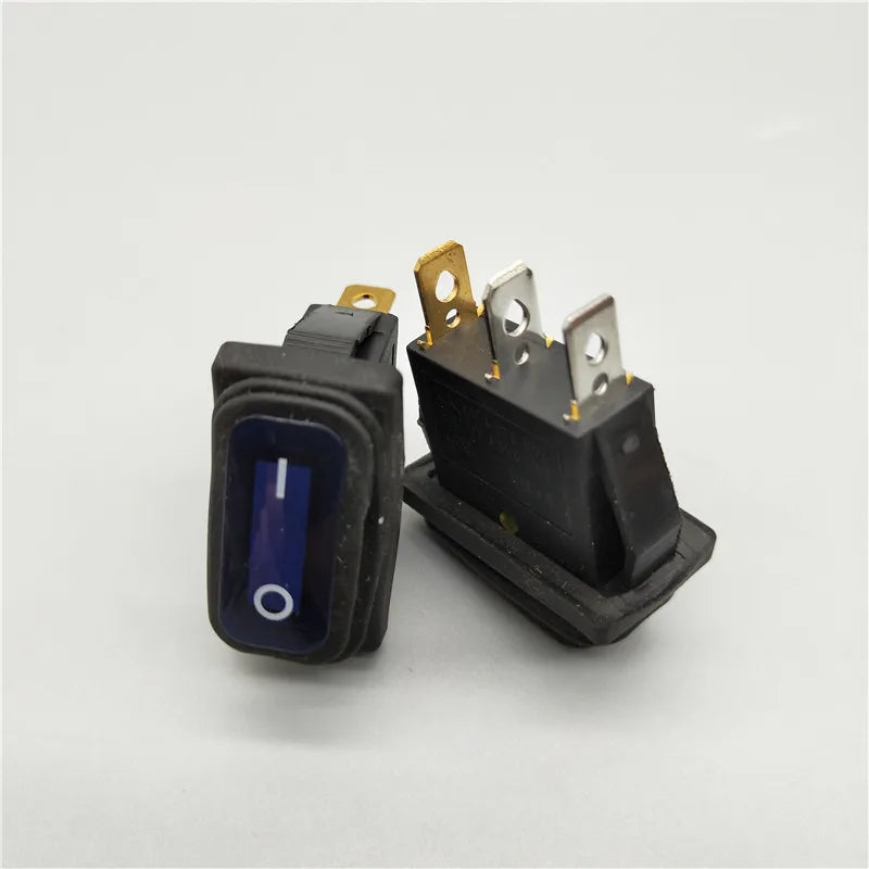 12V/220V LED Light KCD3 On Off Rectangle Long Rocker Switch Waterproof IP67 Cover Car Dash 3PIN/2Pin