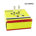 100Pcs/Set 5x20mm Quick Blow Glass Tube Fuse Assorted Kits,Fast-blow Glass Fuses 0.2A 0.5A 1A 2A 3A 5A 8A 10A 15A 20A