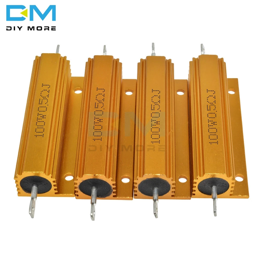 0.5R 1R 2R 4R 6R 8R 10R 20R 100W 5% +5% -5% Aluminum Shell Housed Case Power Wirewound Resistor 0.5/1/2/4/6/8/10/20/50/100 Ohm