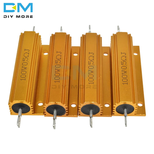 0.5R 1R 2R 4R 6R 8R 10R 20R 100W 5% +5% -5% Aluminum Shell Housed Case Power Wirewound Resistor 0.5/1/2/4/6/8/10/20/50/100 Ohm