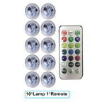 Underwater RGB Submersible Lights Wireless LED Car Interior Ambient Light Remote Control Decor Auto Roof Foot Atmosphere Lamp