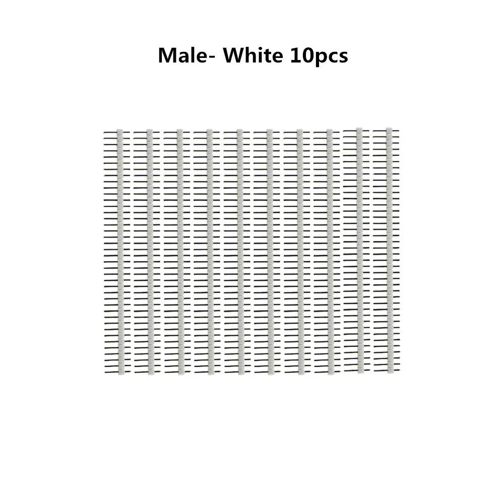 10pcs 40 Pin 1x40 Single Row Male and Female 2.54 Breakable Pin Header PCB JST Connector Strip for arduino DIY Kit