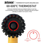 750W Electric Hot Air Gun Heat Gun Temperature Adjustable Welding Gun Auto Plastic Pipe melting Welding Repair Tool 600C