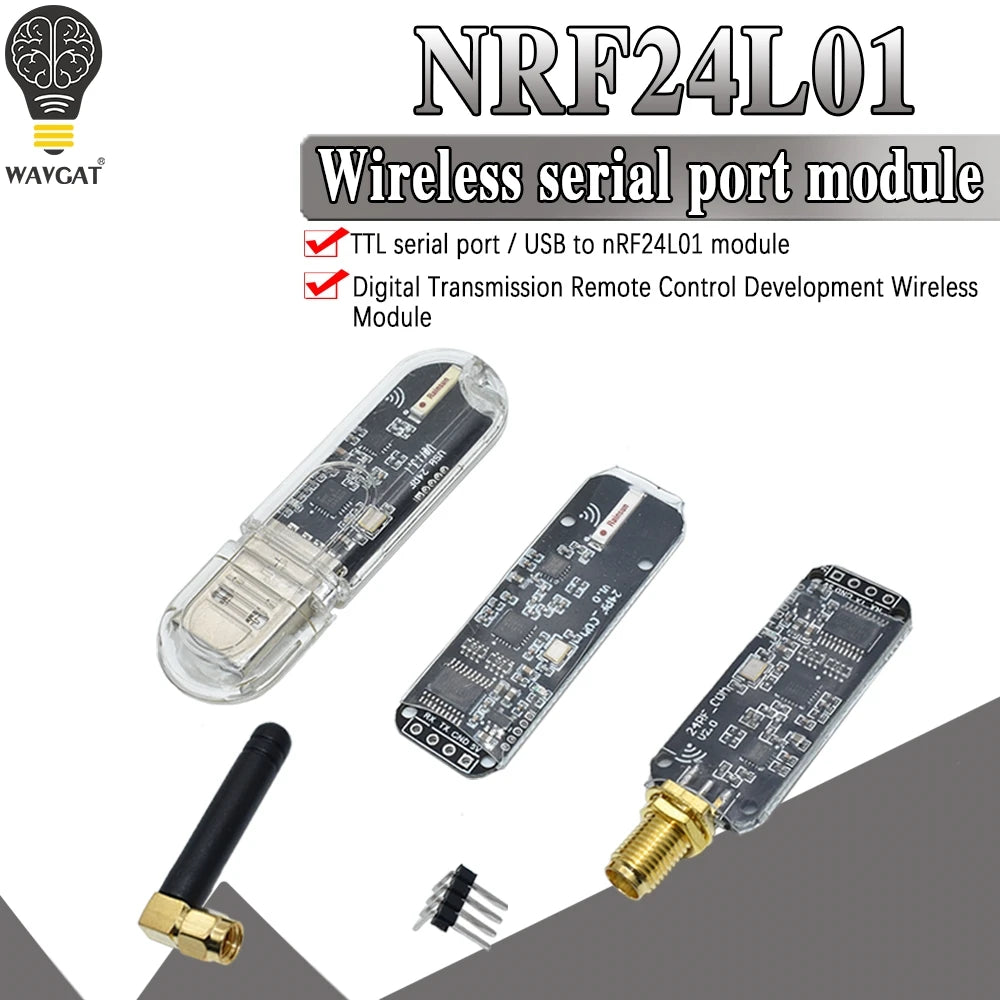 USB NRF24L01+ 2.4G wireless data transmission module 2.4GHz NRF24L01 upgrade version TTL NRF24L01 For Arduino