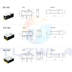 6X30mm 220V Glass Fuse Holder FS-101 FS102 FS103 Din Rail Mount Single Pole 6*30 Fuse Casing 0.5A ~ 30A