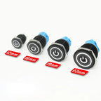 12/16/19/22mm Push Button Switch Oxidized Black Momentary Latching Fixed On Off Power Switch LED Light 3V 6V 12V 24V 220V