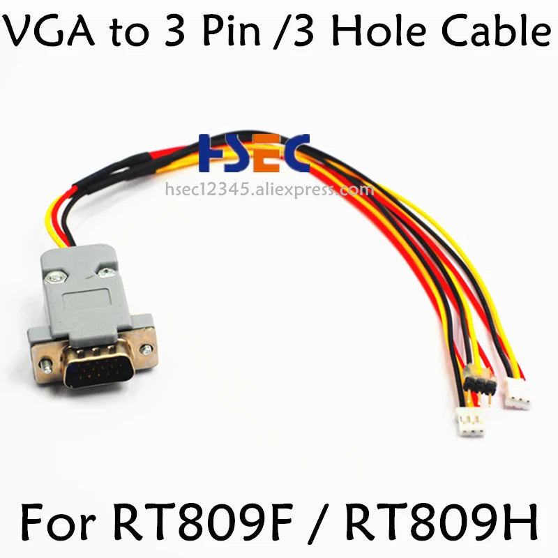 VGA cable to headphone jack wire Flash line Printer line adapter For RT809F icsp lcd led USB RT809H emmc-nand flash Programmer