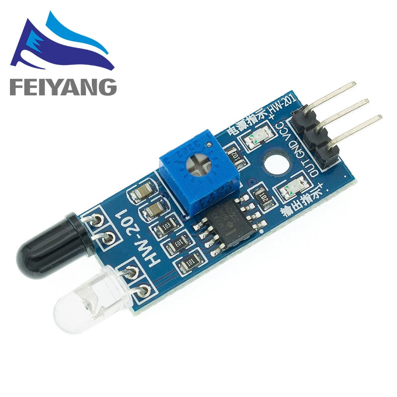 100PCS IR Infrared Obstacle Avoidance Sensor Module Smart Car Robot 3-wire Reflective Photoelectric
