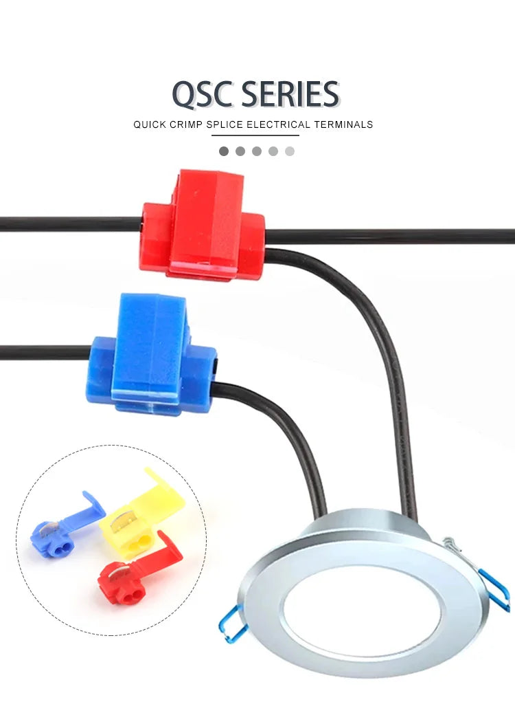 Scotch Lock Electric Wire Cable Connectors  AWG 22-18 Without Breaking Cable Insulated Crimp Splice Electrical Terminals