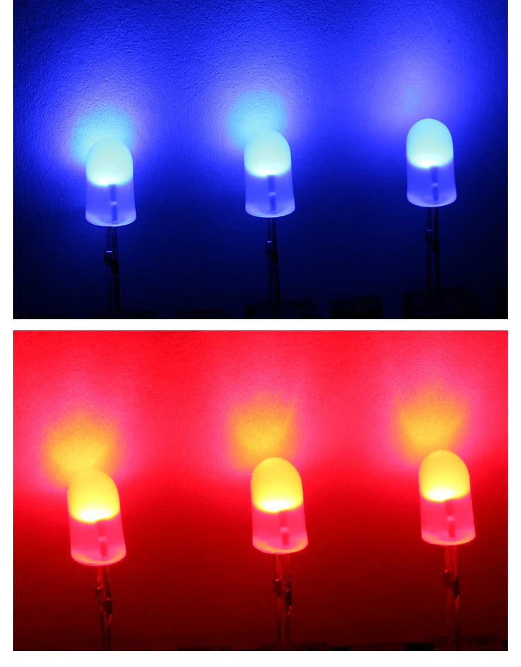 1000PCS 504 Oval With Color Short Leg Red Blue Green Light-Emitting Diode LED Lamp Bead
