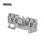50Pcs PT2.5-QU Push-In Din Rail Terminal Block Spring 4-Conductor Strip Plug PT 2.5 QUATTRO Wire Electrical Connector PT 2.5-QU