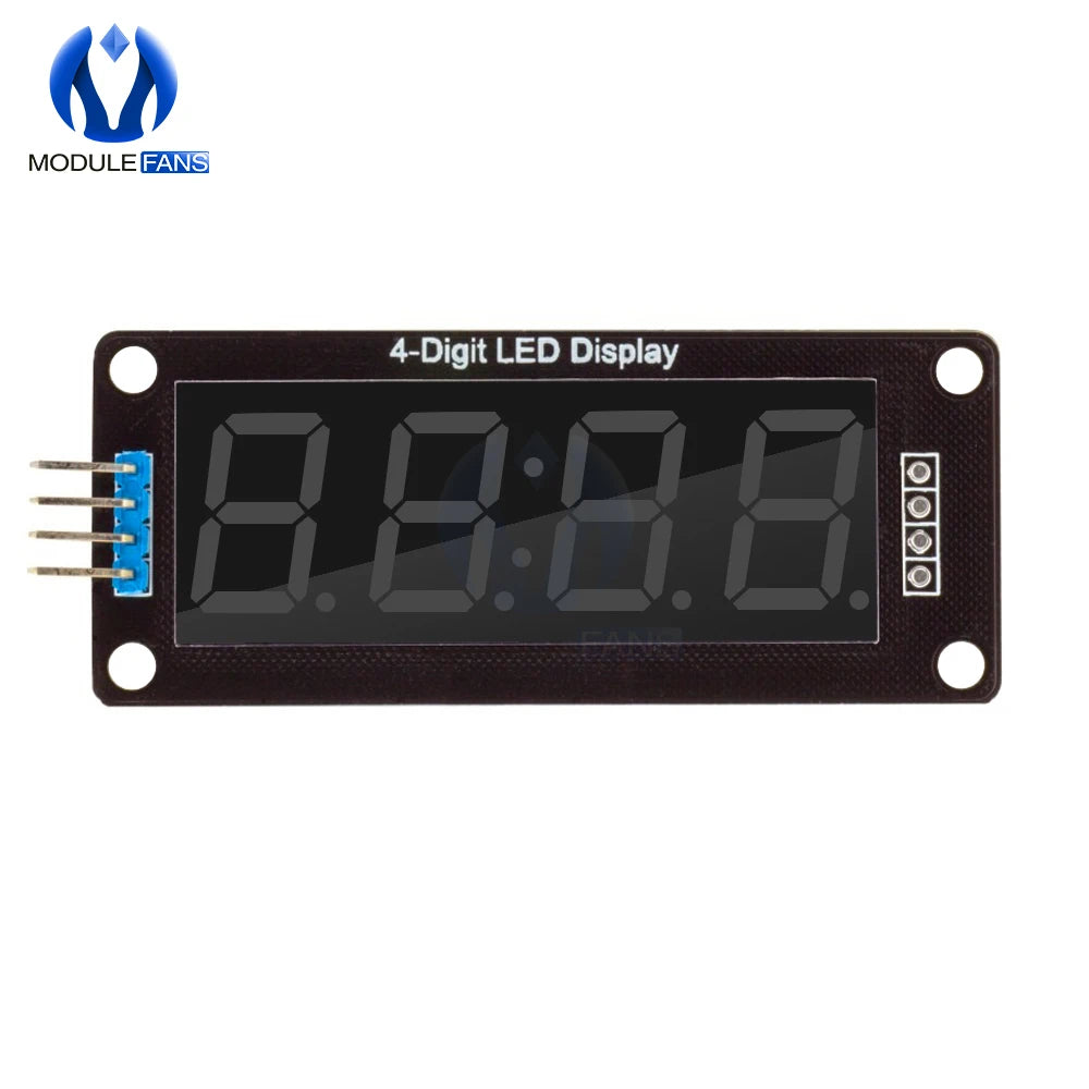 TM1637 LED Display Module for Arduino 4 Digit 7 Segment 0.56 inch Time Clock Indicator Tube Module Red Blue Green Yellow White