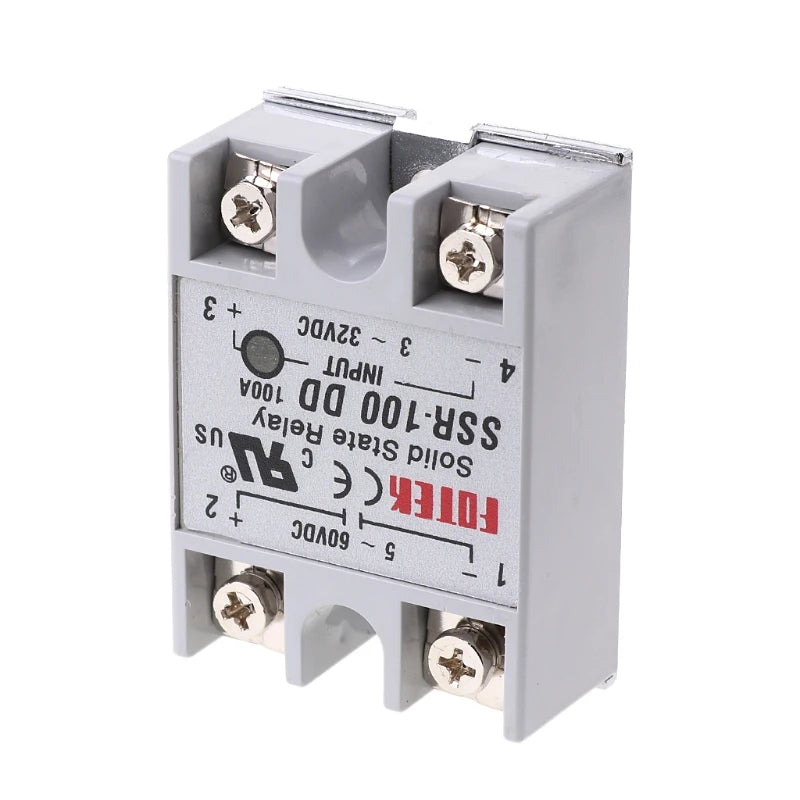 SSR-100 DD Solid State Relay Module 100A 3-32V DC Input  5-60V DC Output Relay