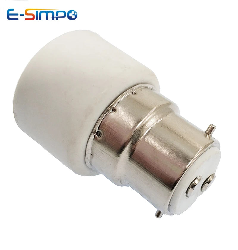 2pc E26 E27 Screw B22 Bayonet Rated 220V6A  Lamp Holder Light Base Socket to US EU AC Power Cord Outlets Plug Adapter Converter