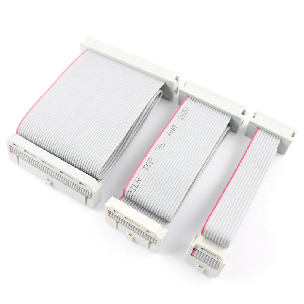 1pcs 2.54mm Pitch DC3 IDC FC Female To Male 10/14/16/20/26/30/34/40/50/64 Pin Connector Flat Ribbon Data Cable 10CM 20CM 30CM