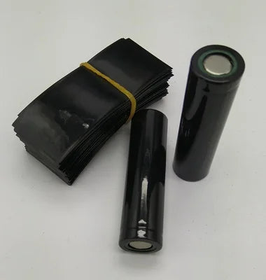 100pcs 18650 Battery Wrap Sleeve Heat Shrink Shrinkable Tube Insulated Multicolor Battery Skin PVC FilmTape Protector Cover Pipe