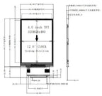 4.0 inch 39PIN TFT LCD Capacitive/Resistive Touch Screen ILI9488 Drive IC 320(RGB)*480 8/16Bit Parallel Interface