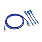 Angitu Electroplated GX12 Aviator GX 12 Connector Plug Butting Docking 4 core Male&Female Red Blue Black White Yellow