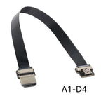 FPV Micro Mini HDMI-compat 90 Degree Connector FPC Flexible Flat HD Ribbon Cable FFC Pitch 20pin For Drone Gopro DSLR Gimbal Kit