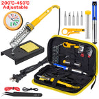 JCD 60W 220V/110V soldering iron EU/US/UK PLUG adjustable temperature welding solder iron kit with soldering tips 908 hot sale