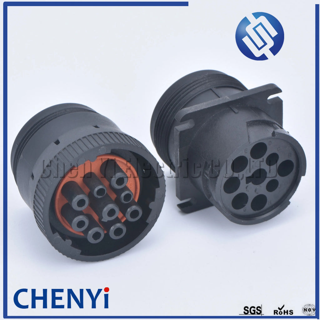 9 pin waterproof auto connector Diagnosctic Tool  circular Connector HD16-9-1939P HD16-9-1939S for Track J1939 For Deutsch