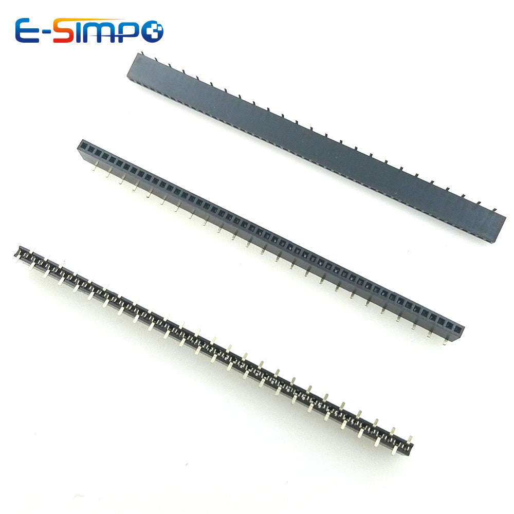 50pcs 2.54mm Single Row Vertical SMD Short Low Profile Insulation 3.5mm 1x2/3/4/5P 6P 7P-40P Rohs Gold Female Socket Connector