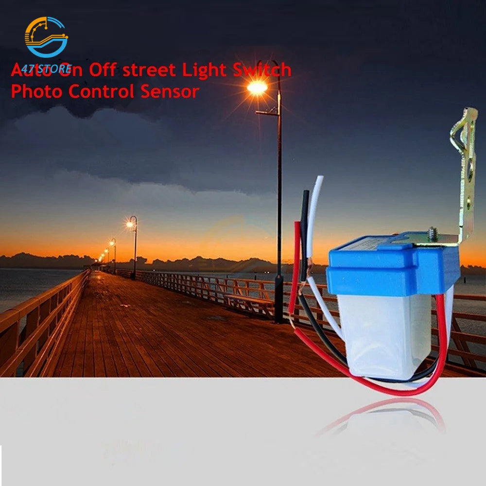 Automatic On Off Photocell Street Lamp Light Switch Controller DC12V AC 220V 50-60Hz 10A Photo Control Photoswitch Sensor Switch