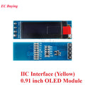 0.91 Inch OLED Module 0.91" Screen White/Blue/Yellow 128X32 LCD LED Display Module IIC I2C SPI Interface SSD1306 for Arduino