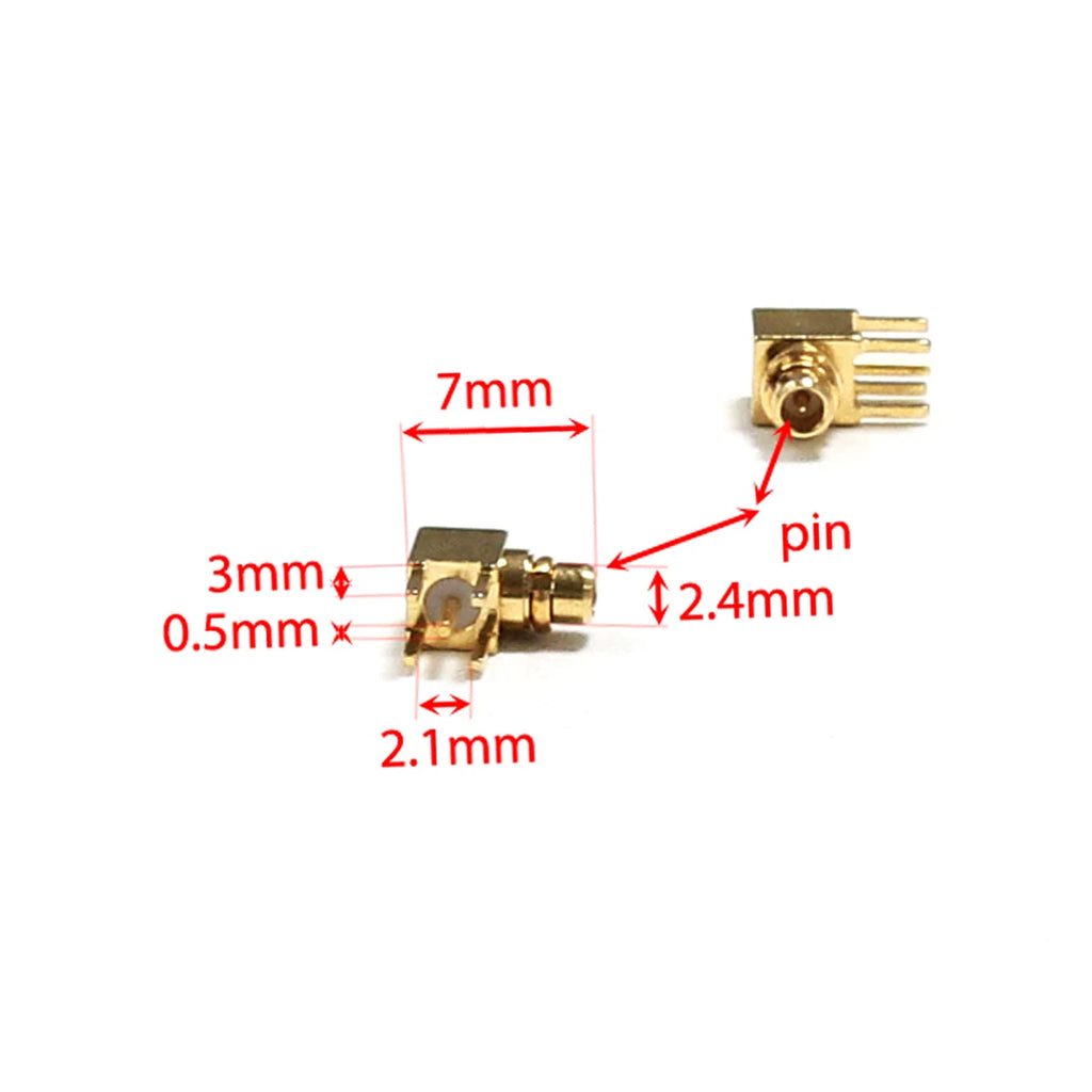 1PC MCX MMCX Male Female PCB Mount Straight RF Coax Connector Right Angle 90-Degree Goldplated Welding Terminal New