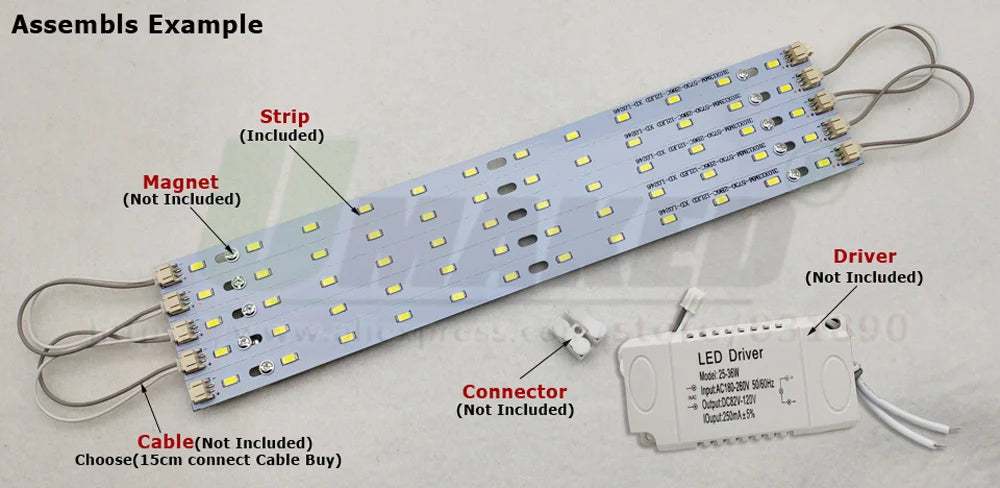 LED PCB 4W 6W 8W 220-520mm Length Bar Strip SMD5730 Aluminum Lamp Plate Ceiling/Tube Light Retrofit Ofiice Source Board Replace