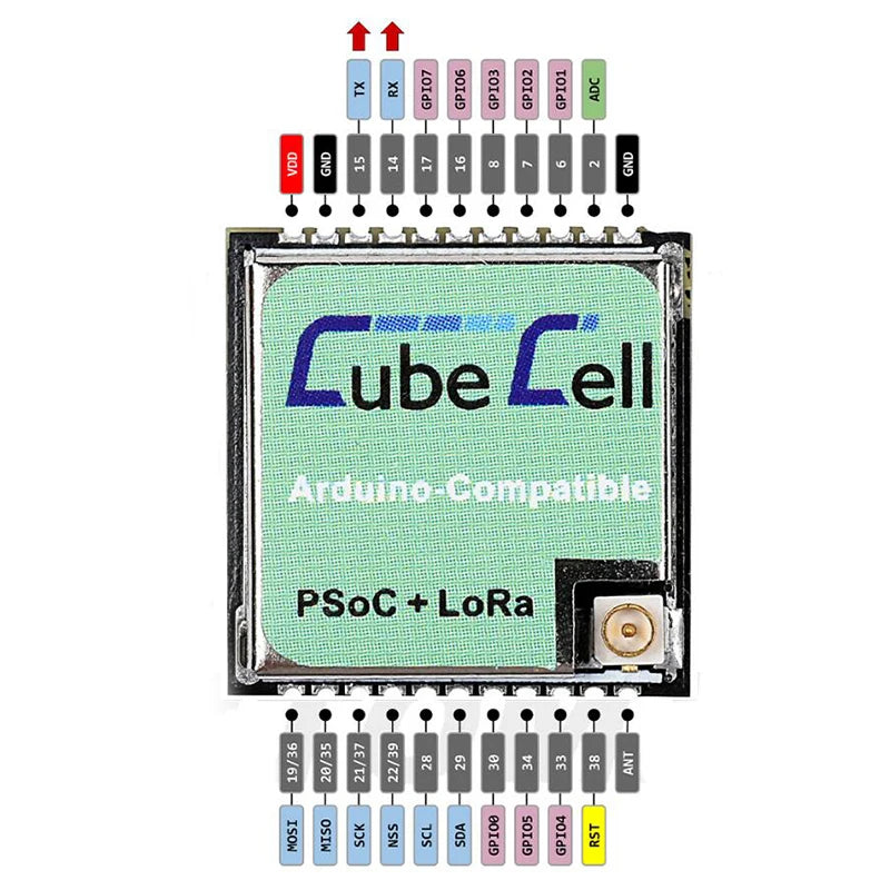 SX1262 CubeCell ASR6501 ASR6502 Development Board Module 433mhz 868mhz Cortex-M0 LoRaWAN Lora Node Control PCB AT for Arduino