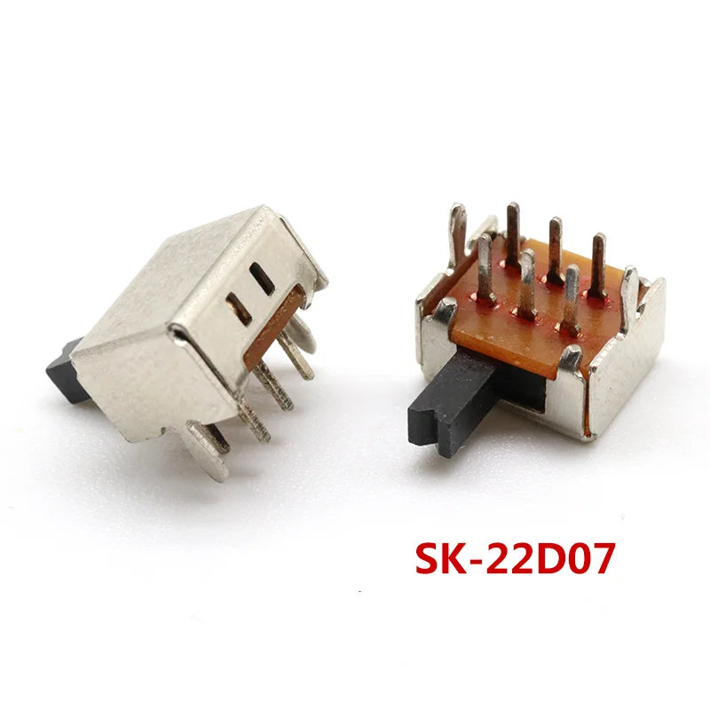 10PCS Slide Switch Micro-power Toggle Switch Single and Double-row Direct-inserted Horizontal Sliding Second Gear Third Gear