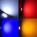 20pcs DC AC 6V 6.3V T10 W5W 194 168 #555 Non Polar Pinball Machine LED Light Bulb No Ghosting Car Interior Lamp 8SMD 1206 DC6V