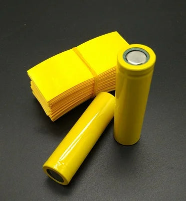 100pcs 18650 Battery Wrap Sleeve Heat Shrink Shrinkable Tube Insulated Multicolor Battery Skin PVC FilmTape Protector Cover Pipe