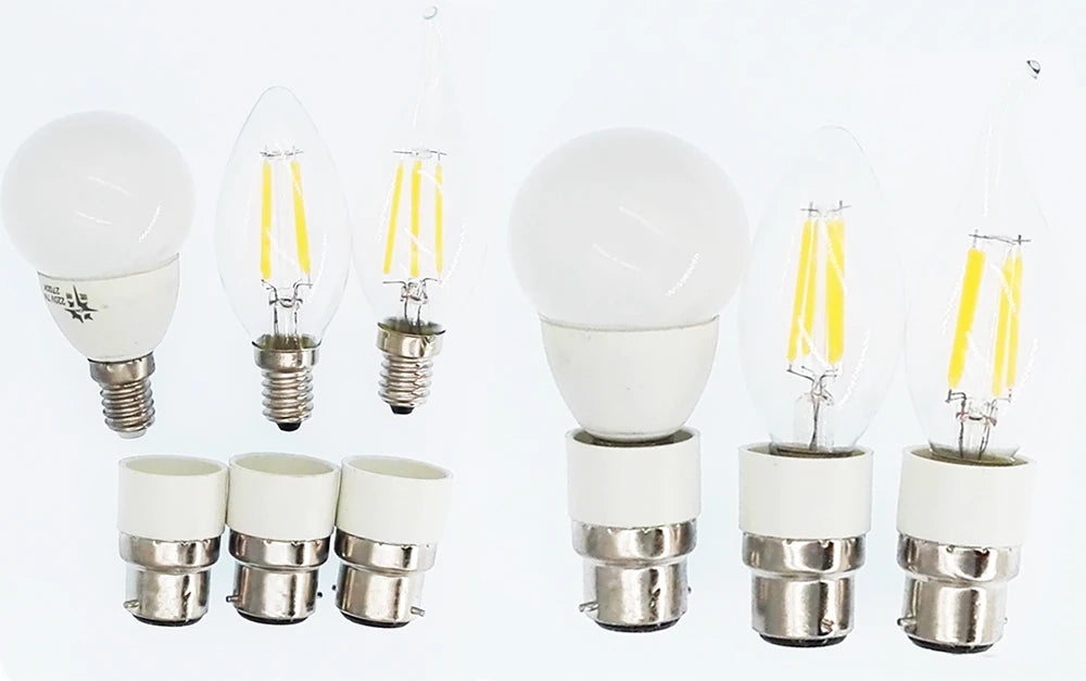 6pcs B22 to E14 Light Socket adapter B22 to E14 EU Standard Candelabra lamp holder converter, CE Rohs